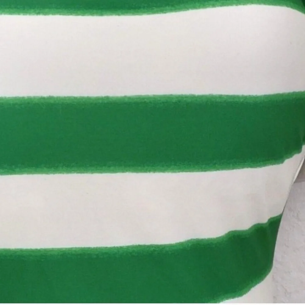 Kate Spade Awning Stripe Bandeau One Piece Swimsuit NWT Size L